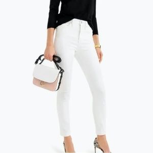 J Crew Women's 9" High-Rise Toothpick White Jeans 25 P